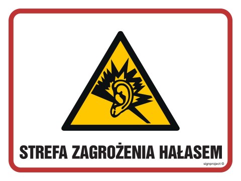 Znak NB011 Strefa zagrożenia hałasem, 200x150 mm, FN - Folia samoprzylepna Znak NB011 Strefa zagrożenia hałasem, 200x150 mm, FN - Folia samoprzylepna