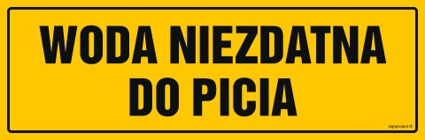 Znak NC053 Woda niezdatna do picia, 600x200 mm, FN - Folia samoprzylepna Znak NC053 Woda niezdatna do picia, 600x200 mm, FN - Folia samoprzylepna