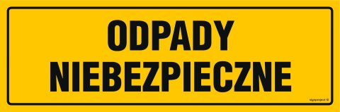 Znak NC054 Odpady niebezpieczne, 900x300 mm, FN - Folia samoprzylepna Znak NC054 Odpady niebezpieczne, 900x300 mm, FN - Folia samoprzylepna