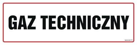 Znak NC101 Gaz techniczny, 900x300 mm, PN - Płyta 1 mm Znak NC101 Gaz techniczny, 900x300 mm, PN - Płyta 1 mm