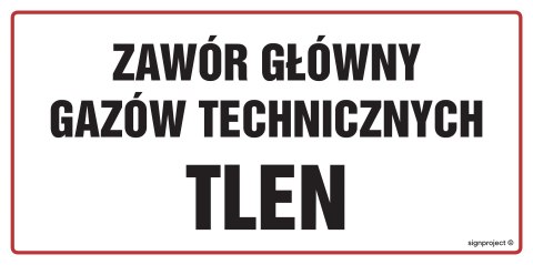 Znak NC105 Zawór główny gazów technicznych Tlen, 800x400 mm, FN - Folia samoprzylepna Znak NC105 Zawór główny gazów technicznych Tlen, 800x400 mm, FN - Folia samoprzylepna