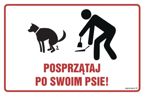 Znak NC132 Posprzątaj po swoim psie, 600x400 mm, FN - Folia samoprzylepna Znak NC132 Posprzątaj po swoim psie, 600x400 mm, FN - Folia samoprzylepna