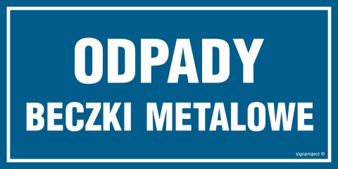 Znak ND019 Odpady beczki metalowe, 800x400 mm, FN - Folia samoprzylepna Znak ND019 Odpady beczki metalowe, 800x400 mm, FN - Folia samoprzylepna
