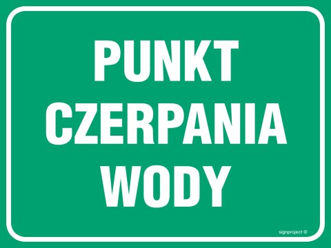 Znak OB013 Punkt czerpania wody, 400x300 mm, PN - Płyta 1 mm Znak OB013 Punkt czerpania wody, 400x300 mm, PN - Płyta 1 mm