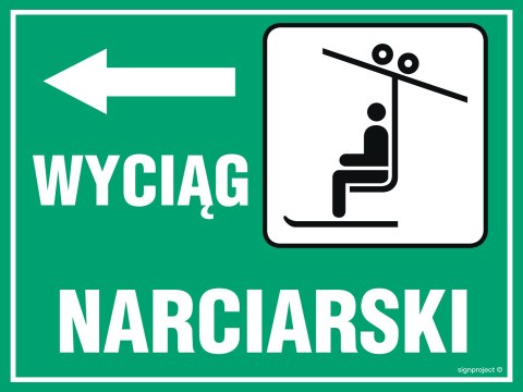 Znak OC008 Wyciąg narciarski ławeczkowy, 400x300 mm, PN - Płyta 1 mm Znak OC008 Wyciąg narciarski ławeczkowy, 400x300 mm, PN - Płyta 1 mm