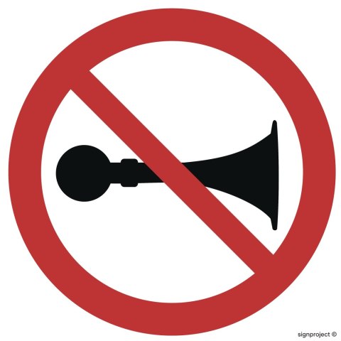 Znak OD002 Zakaz używania synału dźwiękowego, 500x500 mm, PN - Płyta 1 mm Znak OD002 Zakaz używania synału dźwiękowego, 500x500 mm, PN - Płyta 1 mm