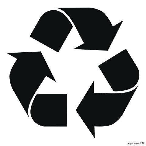 Znak OD107 Etykieta na pojemniki na odpady Recycling, 100x100 mm, FN - Folia samoprzylepna Znak OD107 Etykieta na pojemniki na odpady Recycling, 100x100 mm, FN - Folia samoprzylepna