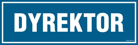 Znak PA008 Dyrektor, 300x100 mm, PN - Płyta 1 mm Znak PA008 Dyrektor, 300x100 mm, PN - Płyta 1 mm