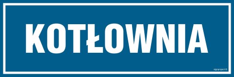 Znak PA009 Kotłownia, 150x50 mm, PN - Płyta 1 mm Znak PA009 Kotłownia, 150x50 mm, PN - Płyta 1 mm