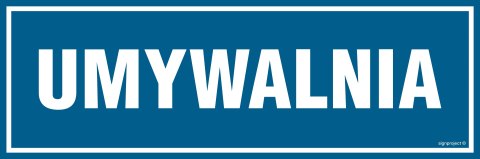 Znak PA031 Umywalnia, 150x50 mm, PN - Płyta 1 mm Znak PA031 Umywalnia, 150x50 mm, PN - Płyta 1 mm
