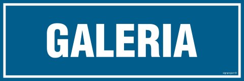 Znak PA043 Galeria, 150x50 mm, PN - Płyta 1 mm Znak PA043 Galeria, 150x50 mm, PN - Płyta 1 mm