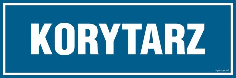 Znak PA047 Korytarz, 150x50 mm, PN - Płyta 1 mm Znak PA047 Korytarz, 150x50 mm, PN - Płyta 1 mm