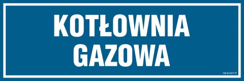 Znak PA048 Kotłownia gazowa, 300x100 mm, PN - Płyta 1 mm Znak PA048 Kotłownia gazowa, 300x100 mm, PN - Płyta 1 mm