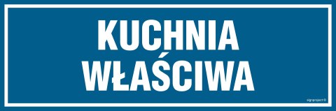 Znak PA050 Kuchnia właściwa, 150x50 mm, PN - Płyta 1 mm Znak PA050 Kuchnia właściwa, 150x50 mm, PN - Płyta 1 mm