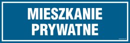 Znak PA051 Mieszkanie prywatne, 600x200 mm, PN - Płyta 1 mm
