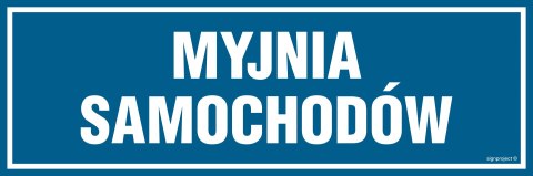 Znak PA052 Myjnia samochodów, 300x100 mm, FN - Folia samoprzylepna Znak PA052 Myjnia samochodów, 300x100 mm, FN - Folia samoprzylepna
