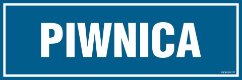 Znak PA056 Piwnica, 600x200 mm, PN - Płyta 1 mm Znak PA056 Piwnica, 600x200 mm, PN - Płyta 1 mm