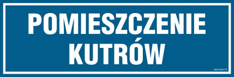 Znak PA063 Pomieszczenie kutrów, 150x50 mm, PN - Płyta 1 mm Znak PA063 Pomieszczenie kutrów, 150x50 mm, PN - Płyta 1 mm
