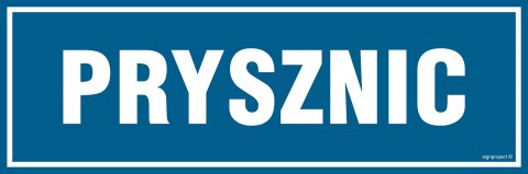 Znak PA069 Prysznic, 150x50 mm, PN - Płyta 1 mm Znak PA069 Prysznic, 150x50 mm, PN - Płyta 1 mm