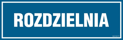 Znak PA073 Rozdzielnia, 300x100 mm, PN - Płyta 1 mm Znak PA073 Rozdzielnia, 300x100 mm, PN - Płyta 1 mm
