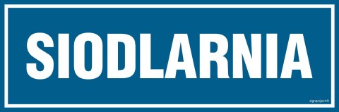Znak PA075 Siodlarnia, 150x50 mm, PN - Płyta 1 mm Znak PA075 Siodlarnia, 150x50 mm, PN - Płyta 1 mm