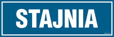Znak PA077 Stajnia, 300x100 mm, PN - Płyta 1 mm Znak PA077 Stajnia, 300x100 mm, PN - Płyta 1 mm