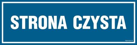 Znak PA080 Strona czysta, 600x200 mm, PN - Płyta 1 mm Znak PA080 Strona czysta, 600x200 mm, PN - Płyta 1 mm