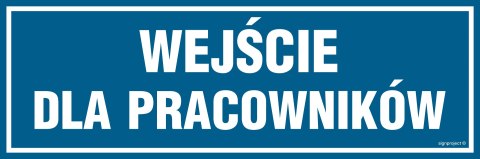 Znak PA085 Wejście dla pracowników, 300x100 mm, FN - Folia samoprzylepna Znak PA085 Wejście dla pracowników, 300x100 mm, FN - Folia samoprzylepna