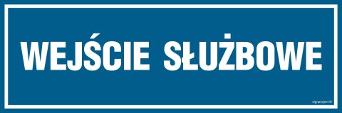 Znak PA089 Wejście służbowe, 150x50 mm, FN - Folia samoprzylepna Znak PA089 Wejście służbowe, 150x50 mm, FN - Folia samoprzylepna