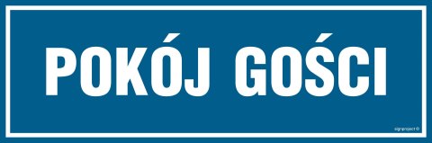 Znak PA098 Pokój gości, 300x100 mm, PN - Płyta 1 mm Znak PA098 Pokój gości, 300x100 mm, PN - Płyta 1 mm