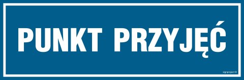 Znak PA125 Punkt przyjęć, 300x100 mm, PN - Płyta 1 mm Znak PA125 Punkt przyjęć, 300x100 mm, PN - Płyta 1 mm