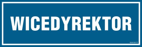 Znak PA130 Wicedyrektor, 300x100 mm, PN - Płyta 1 mm Znak PA130 Wicedyrektor, 300x100 mm, PN - Płyta 1 mm