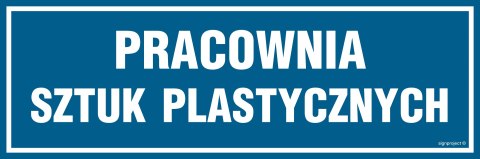 Znak PA156 Pracownia sztuk plastycznych, 150x50 mm, PN - Płyta 1 mm Znak PA156 Pracownia sztuk plastycznych, 150x50 mm, PN - Płyta 1 mm