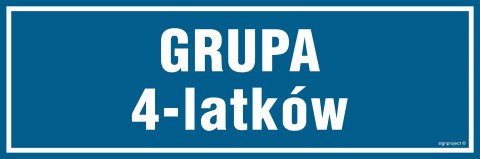Znak PA188 Grupa 4 latków, 300x100 mm, FN - Folia samoprzylepna Znak PA188 Grupa 4 latków, 300x100 mm, FN - Folia samoprzylepna