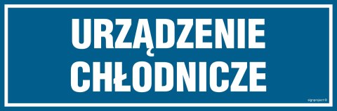 Znak PA207 Urządzenie chłodnicze, 150x50 mm, FN - Folia samoprzylepna