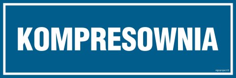 Znak PA224 Kompresownia, 300x100 mm, PN - Płyta 1 mm Znak PA224 Kompresownia, 300x100 mm, PN - Płyta 1 mm