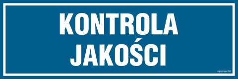 Znak PA225 Kontrola jakości, 600x200 mm, PN - Płyta 1 mm Znak PA225 Kontrola jakości, 600x200 mm, PN - Płyta 1 mm