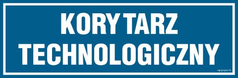 Znak PA226 Korytarz technologiczny, 300x100 mm, PN - Płyta 1 mm Znak PA226 Korytarz technologiczny, 300x100 mm, PN - Płyta 1 mm