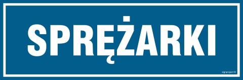 Znak PA235 Sprężarki, 150x50 mm, PN - Płyta 1 mm Znak PA235 Sprężarki, 150x50 mm, PN - Płyta 1 mm