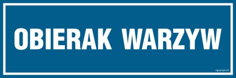 Znak PA252 Obierak warzyw, 150x50 mm, PN - Płyta 1 mm Znak PA252 Obierak warzyw, 150x50 mm, PN - Płyta 1 mm