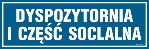Znak PA288 Dyspozytornia i część socjalna, 150x50 mm, FN - Folia samoprzylepna Znak PA288 Dyspozytornia i część socjalna, 150x50 mm, FN - Folia samoprzylepna