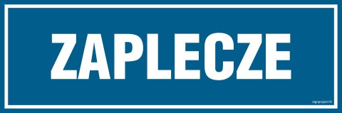 Znak PA293 Zaplecze, 150x50 mm, PN - Płyta 1 mm Znak PA293 Zaplecze, 150x50 mm, PN - Płyta 1 mm