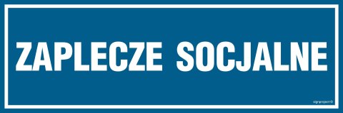 Znak PA294 Zaplecze socjalne, 300x100 mm, FN - Folia samoprzylepna Znak PA294 Zaplecze socjalne, 300x100 mm, FN - Folia samoprzylepna