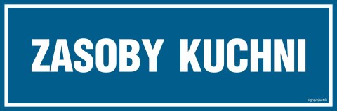 Znak PA295 Zasoby kuchni, 150x50 mm, PN - Płyta 1 mm Znak PA295 Zasoby kuchni, 150x50 mm, PN - Płyta 1 mm