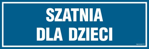 Znak PA300 Szatnia dla dzieci, 600x200 mm, FN - Folia samoprzylepna Znak PA300 Szatnia dla dzieci, 600x200 mm, FN - Folia samoprzylepna