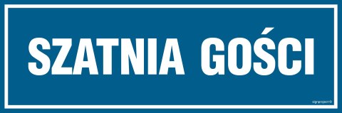 Znak PA302 Szatnia gości, 150x50 mm, PN - Płyta 1 mm Znak PA302 Szatnia gości, 150x50 mm, PN - Płyta 1 mm