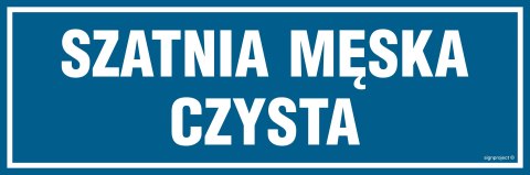 Znak PA305 Szatnia męska czysta, 600x200 mm, FN - Folia samoprzylepna Znak PA305 Szatnia męska czysta, 600x200 mm, FN - Folia samoprzylepna