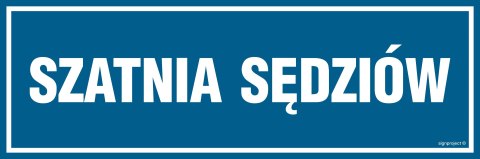 Znak PA308 Szatnia sędziów, 150x50 mm, PN - Płyta 1 mm Znak PA308 Szatnia sędziów, 150x50 mm, PN - Płyta 1 mm