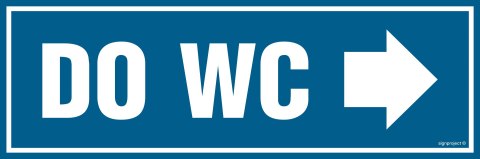 Znak PA312 Do WC - w prawo, 300x100 mm, FN - Folia samoprzylepna Znak PA312 Do WC - w prawo, 300x100 mm, FN - Folia samoprzylepna