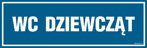 Znak PA318 WC dziewcząt, 300x100 mm, FN - Folia samoprzylepna Znak PA318 WC dziewcząt, 300x100 mm, FN - Folia samoprzylepna